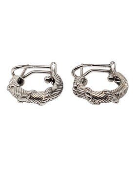 Judith Ripka Sterling Silver Cable Hoop Earrings #24576